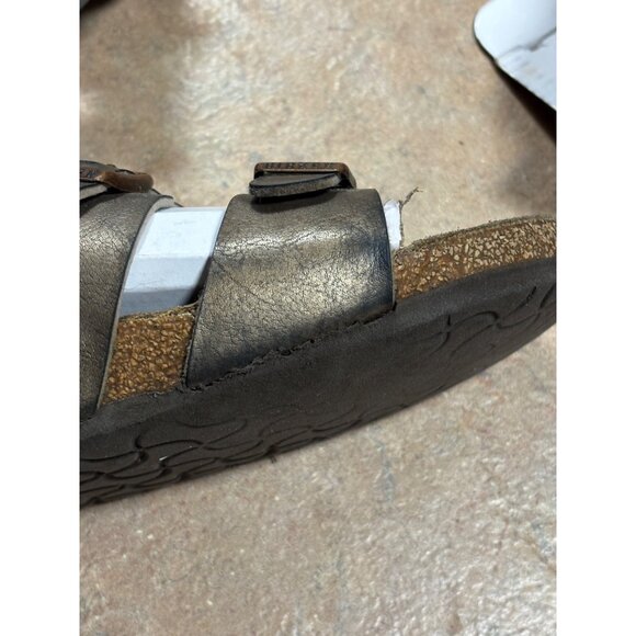 Birkenstock Sydney Slide Sandals Graceful Taupe Womens 39 US 8 Straps Cork - Picture 4 of 14